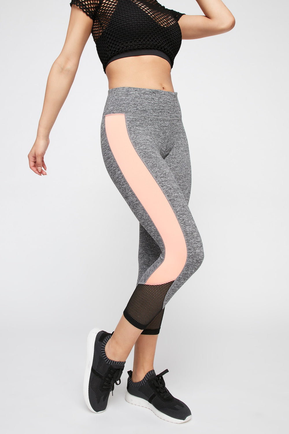 Women Legging court Infinite en maille à taille haute Gris