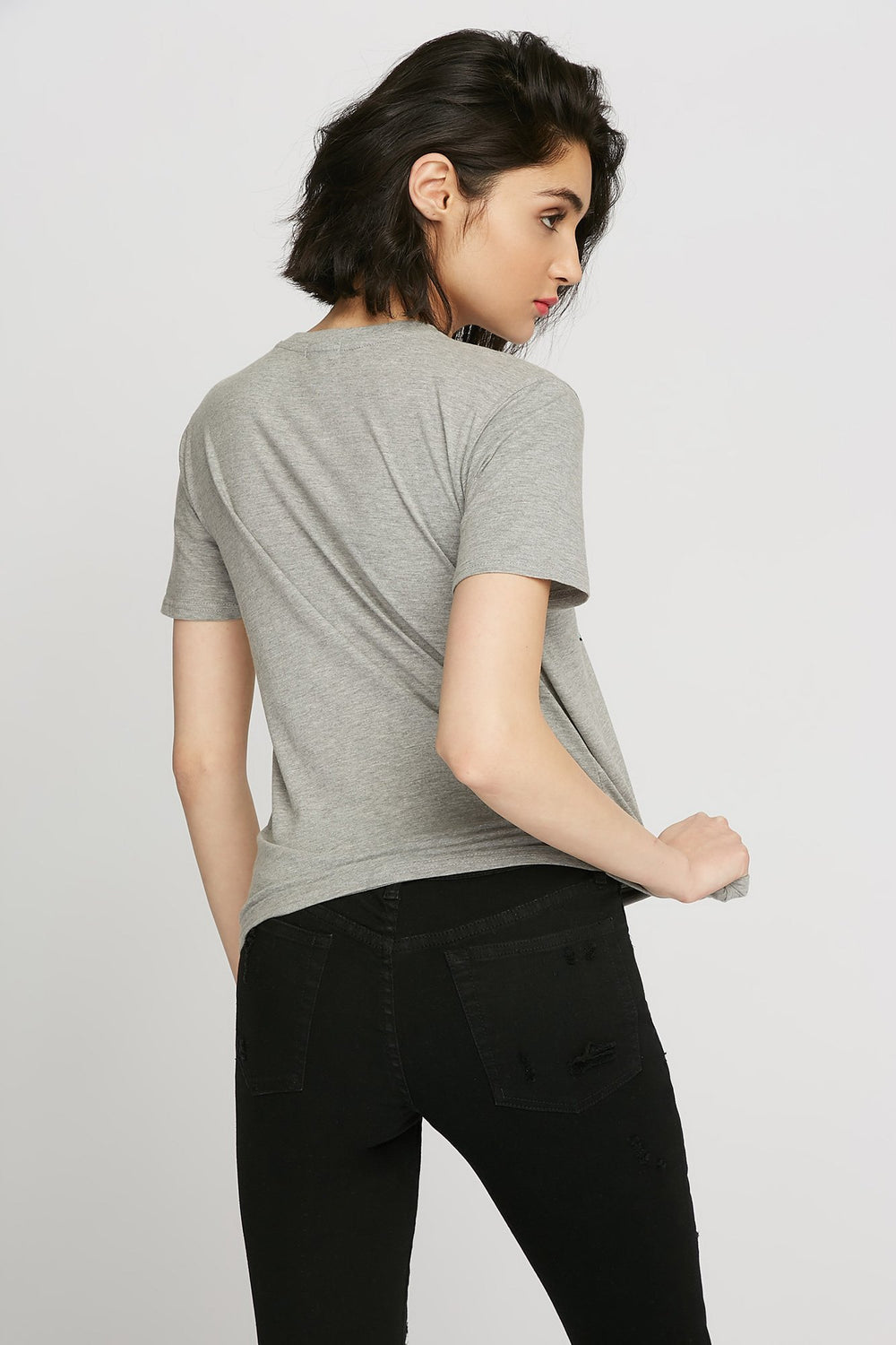 Women T-shirt à imprimé Hey Arnold Nickelodeon Gris