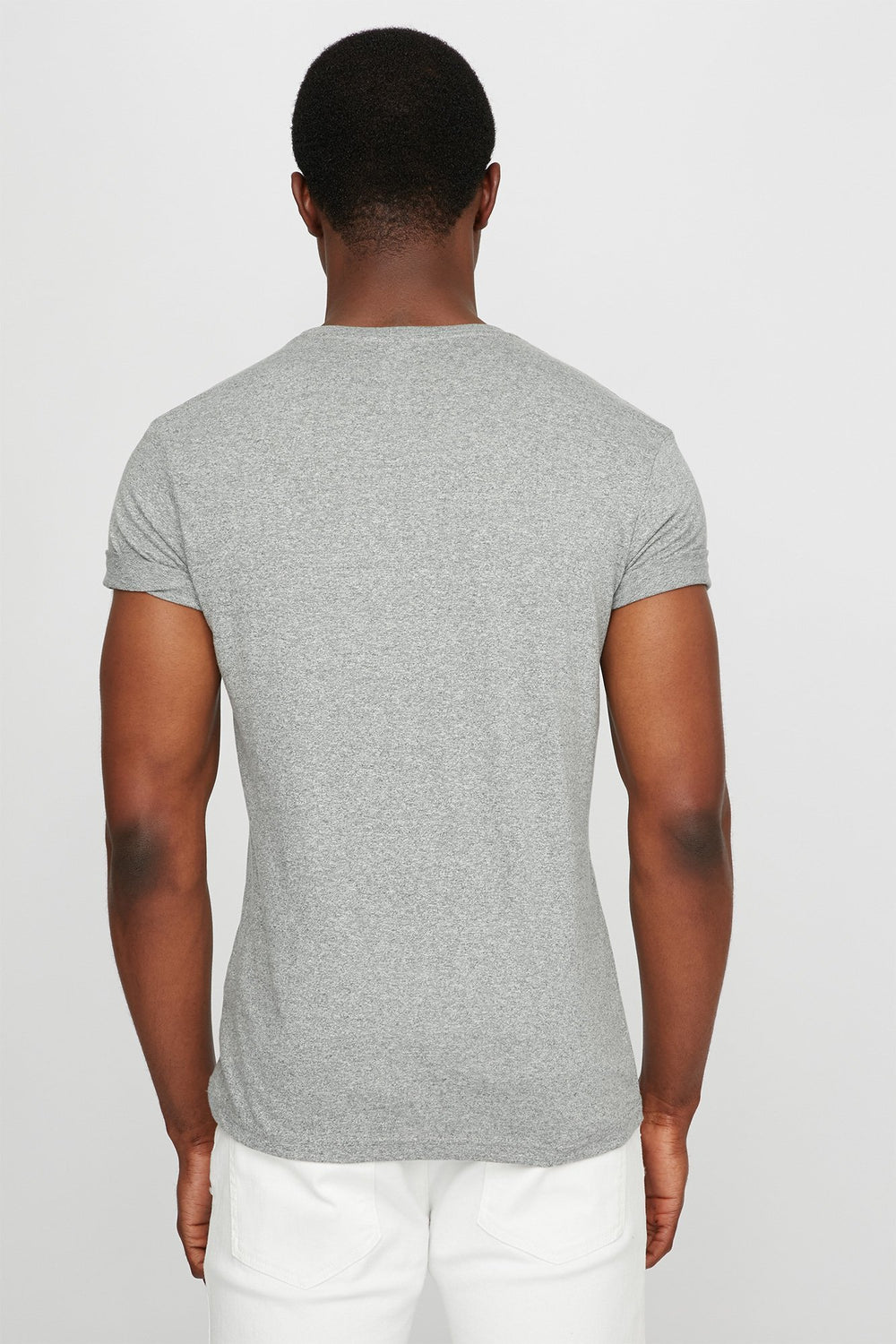 Men T-shirt à imprimé Nasa Gris