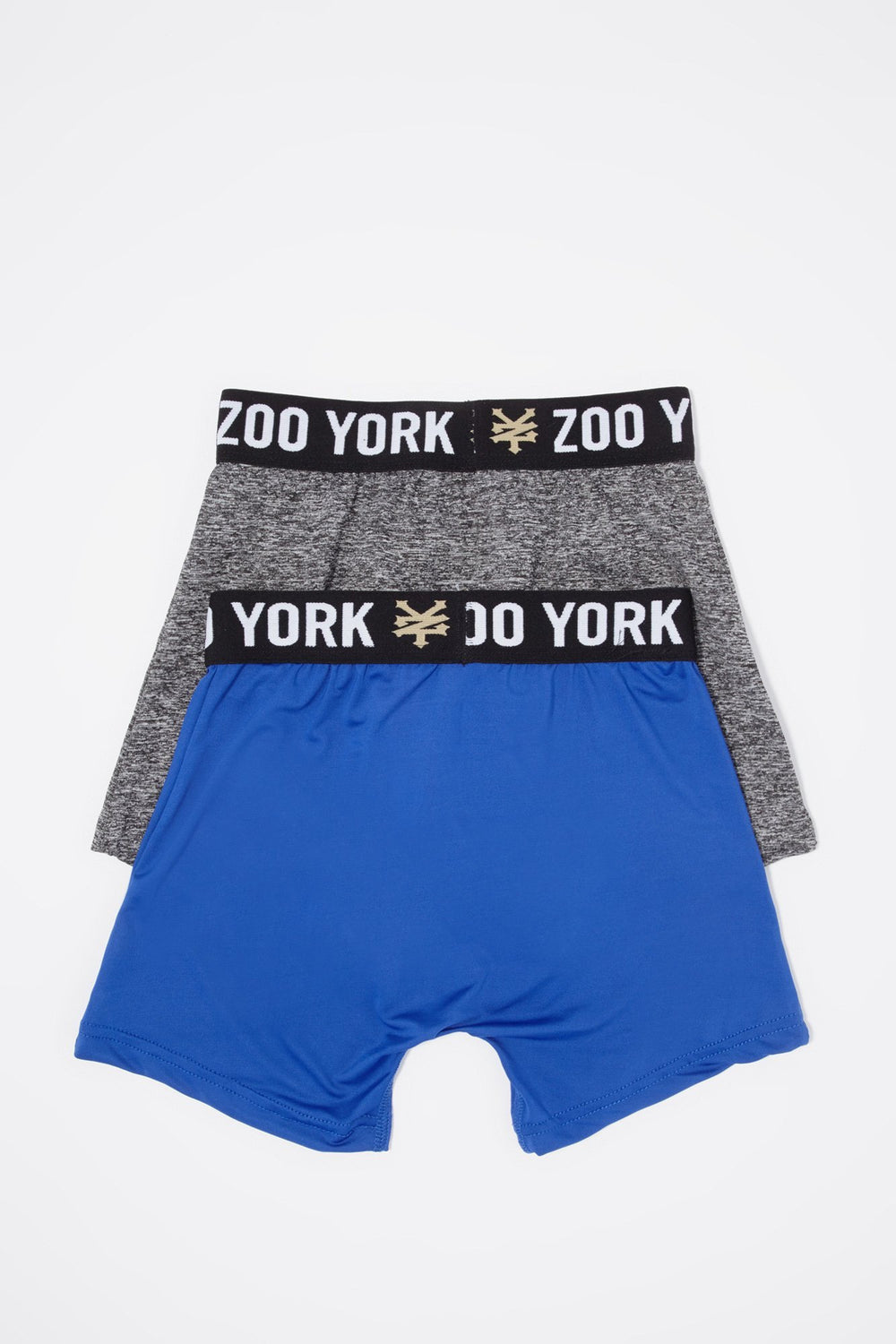 Kids Caleçons Zoo York avec bande grise et bleue pour garçon (2 paires) Gris