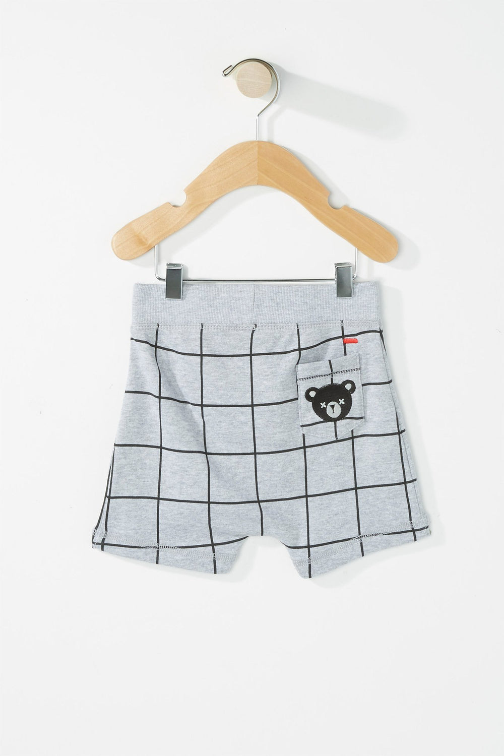 Kids Pantalon de jogging carreauté à imprimé Who's It? avec taille coulissante pour garçon Gris