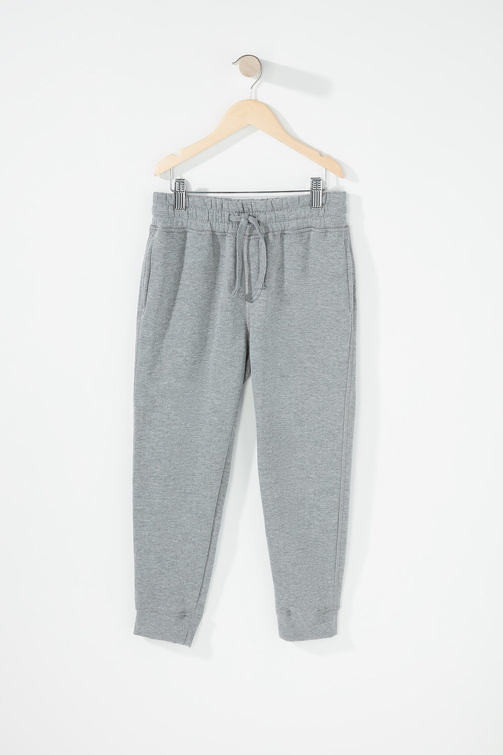 Kids Pantalon de jogging en molleton à taille coulissante pour garçon Gris