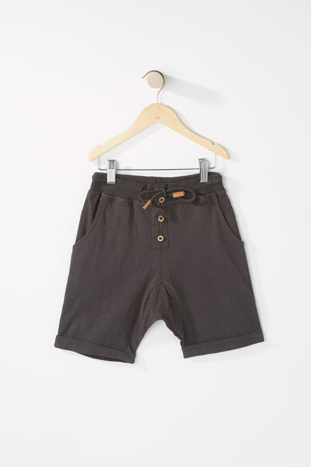 Kids Short léger à taille coulissante pour garçon Gris