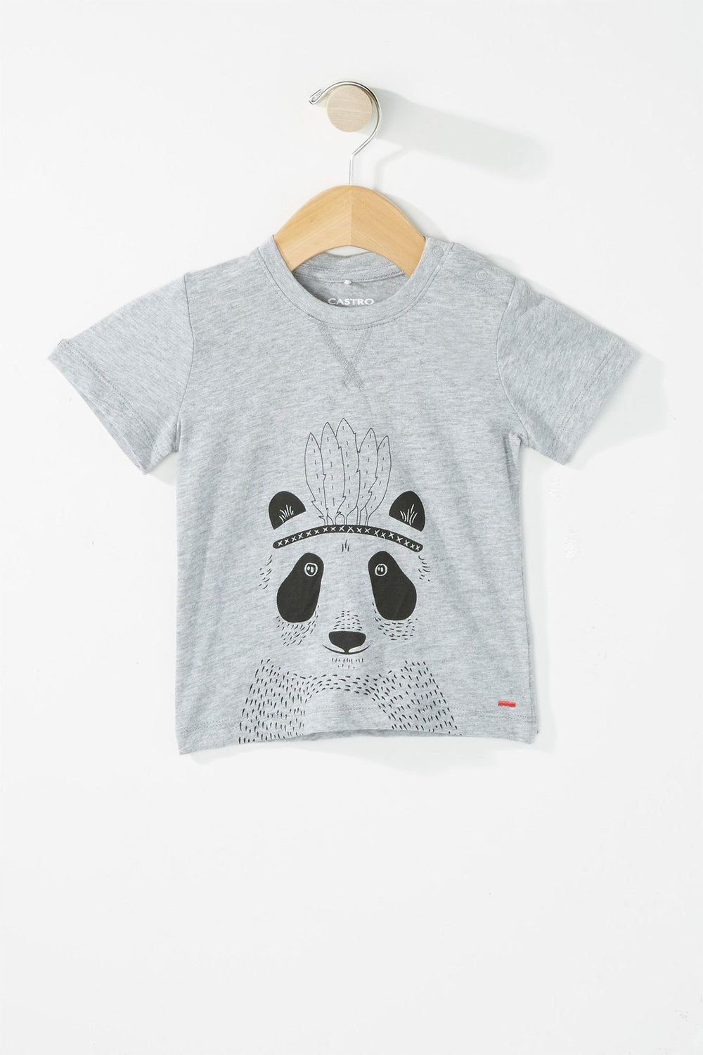 Kids T-shirt à imprimé Panda pour bébé fille Gris