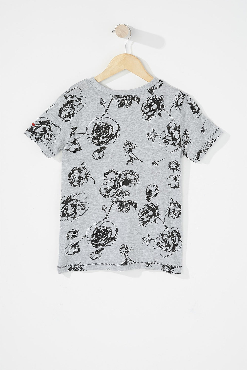 Kids T-shirt fleuri pour garçon Gris
