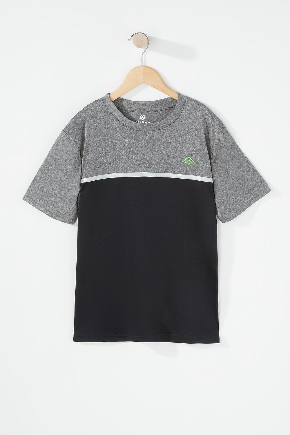 Kids T-shirt sport à blocs de couleurs pour garçon Gris