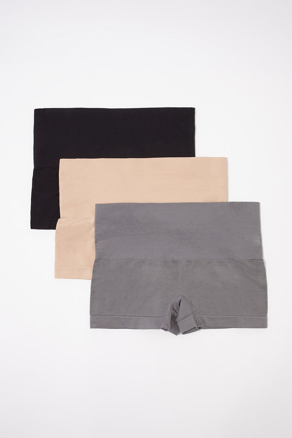Women Assorted Ultra High-Rise Tummy Control Short (3 Pack) Heather Grey