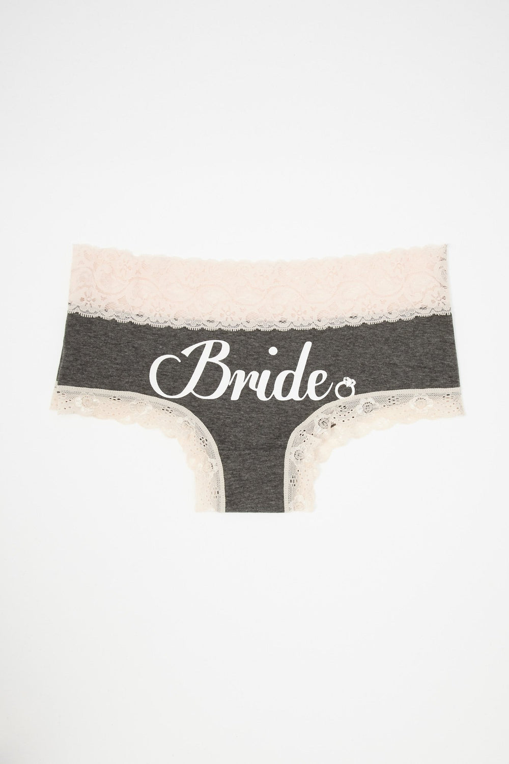Women Bride Lace Undie Heather Grey