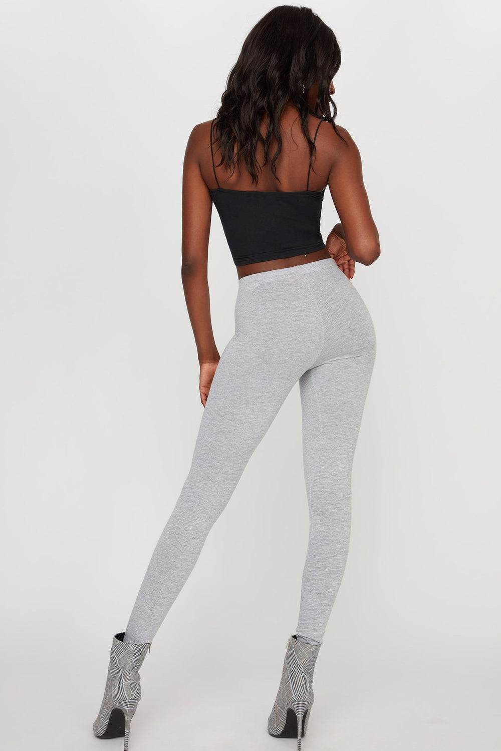 Women Basic Soft Legging Heather Grey