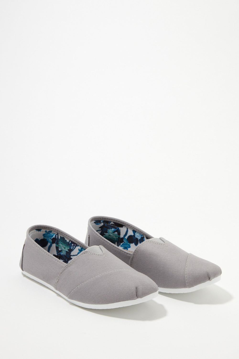 Women Canvas Slip-On Sneakers Heather Grey