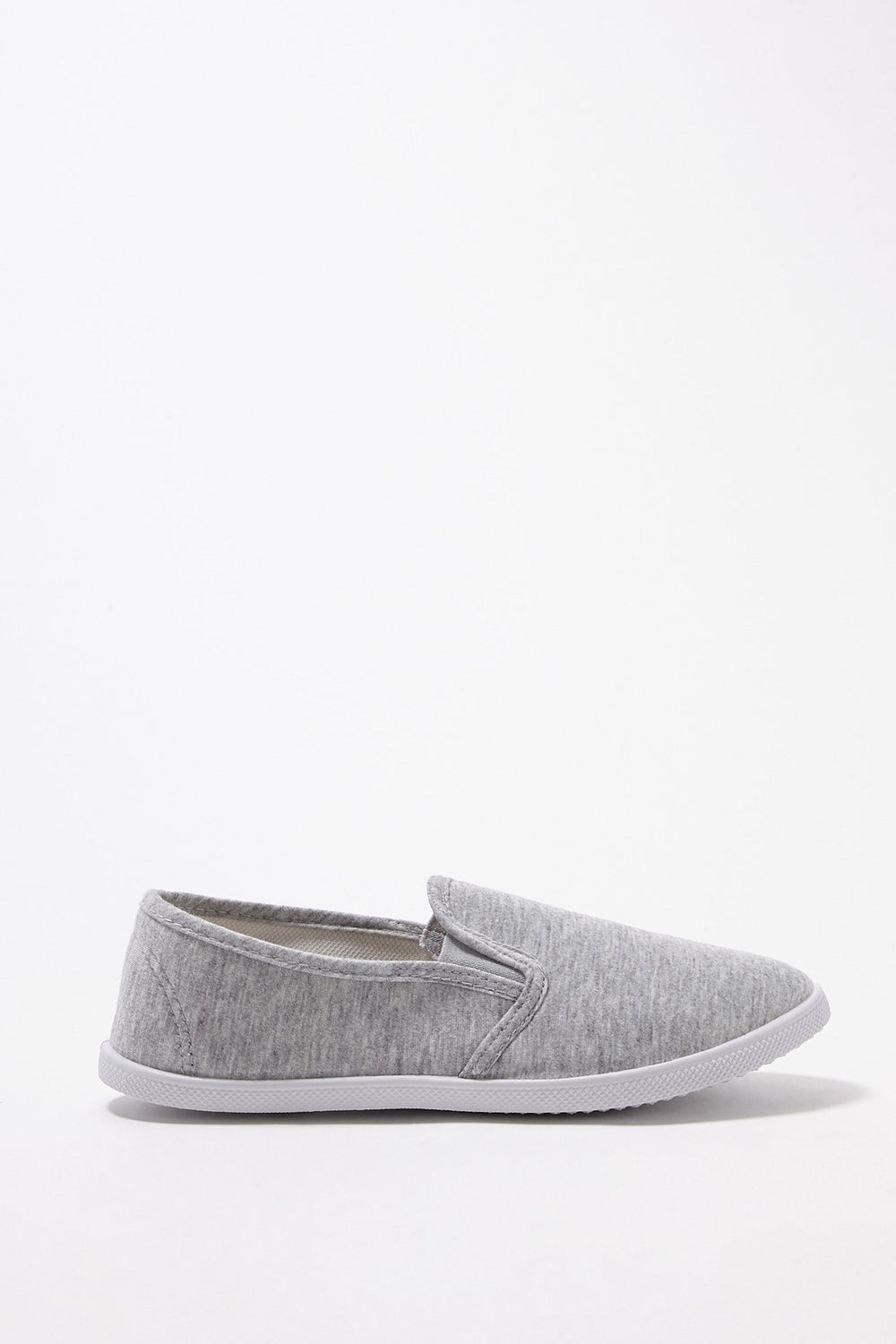 Women Canvas Slip-On Sneakers Heather Grey