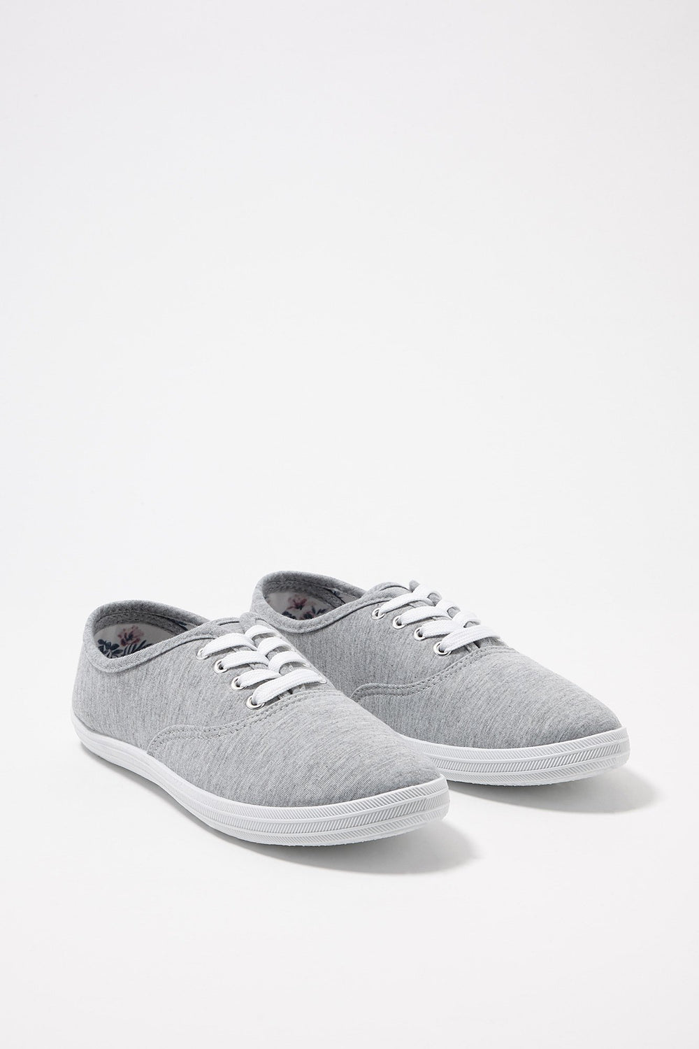Women Classic Canvas Lace-Up Sneakers Heather Grey