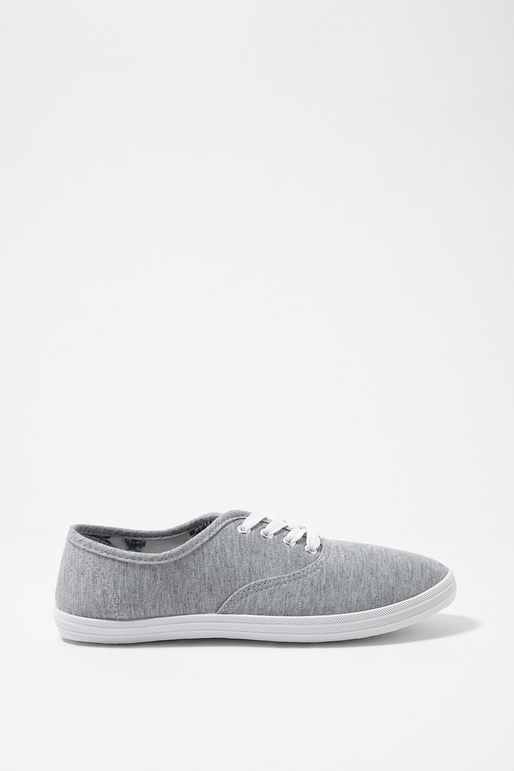Women Classic Canvas Lace-Up Sneakers Heather Grey