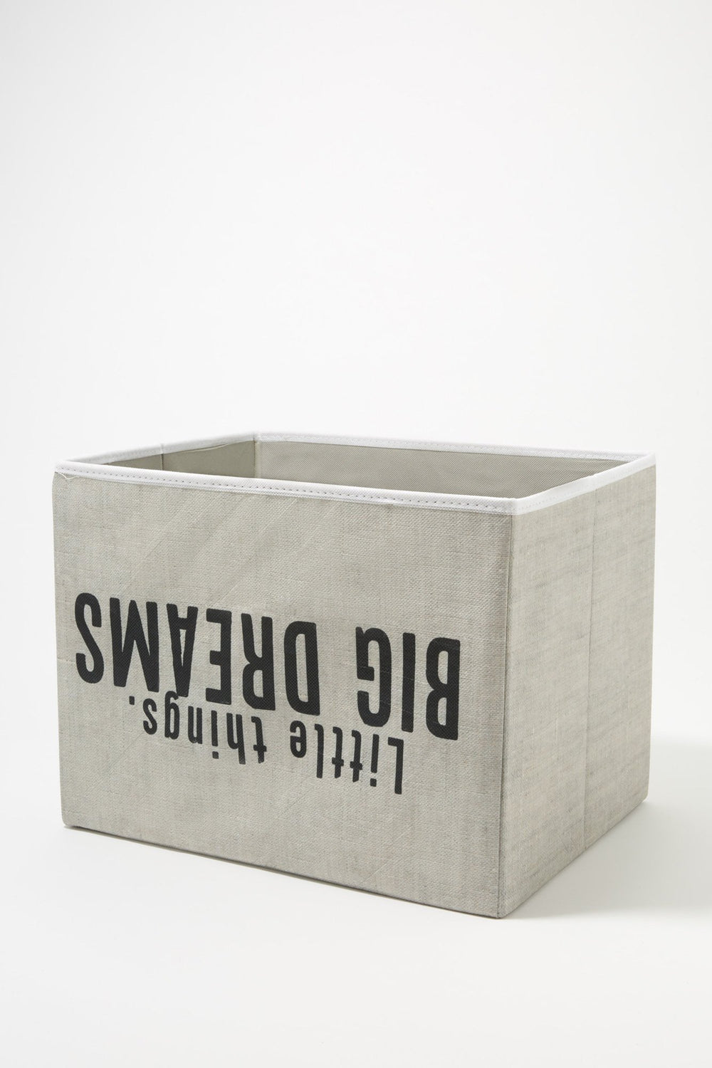 Women Little Things Big Dreams Graphic Storage Box Heather Grey