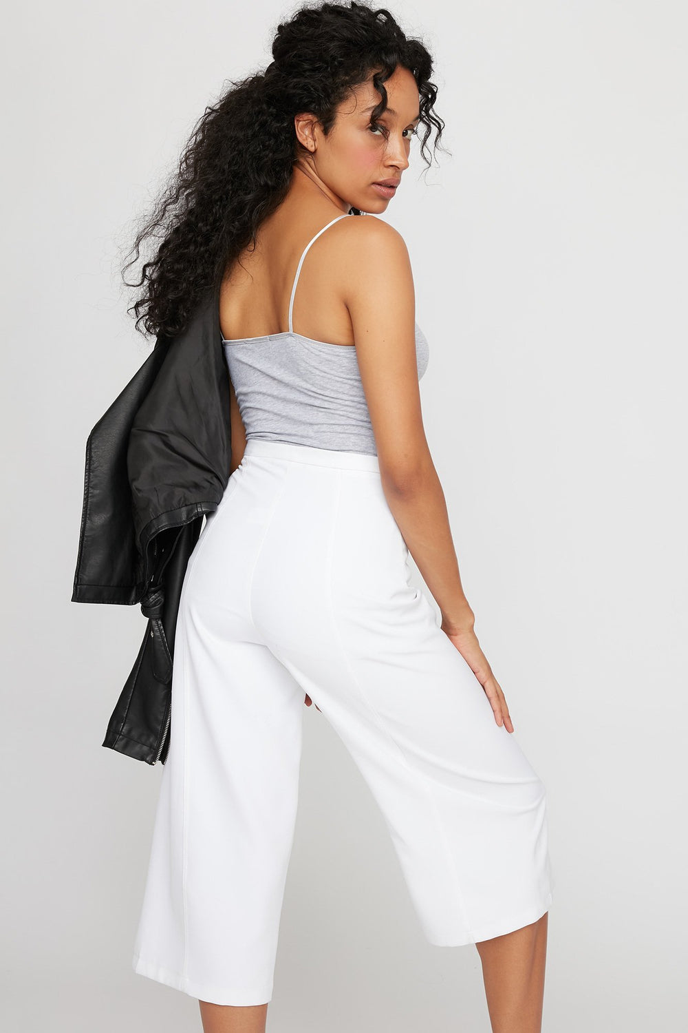 Women Longline Basic Camisole Heather Grey
