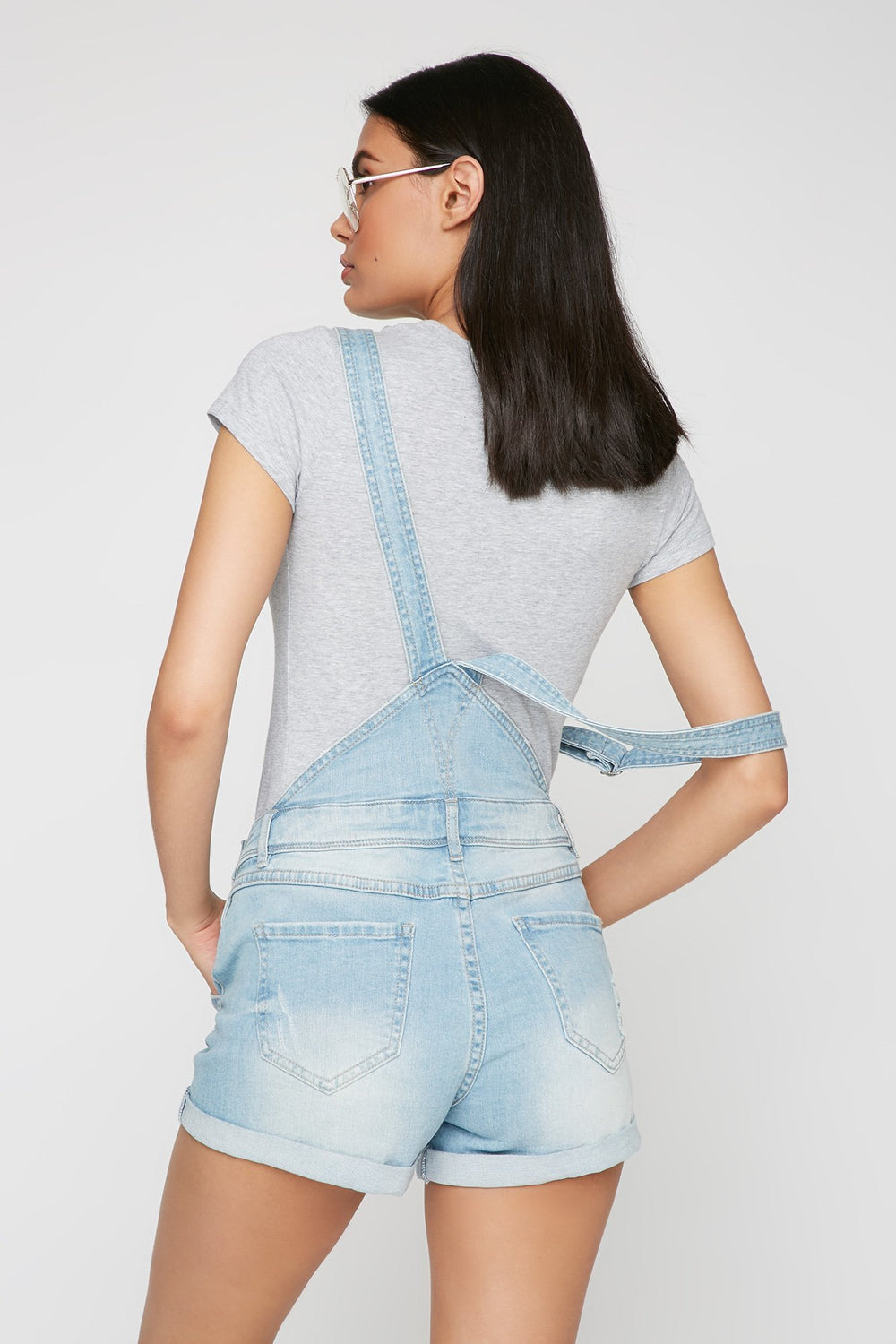 Women Scoop Neck Basic T-Shirt Heather Grey