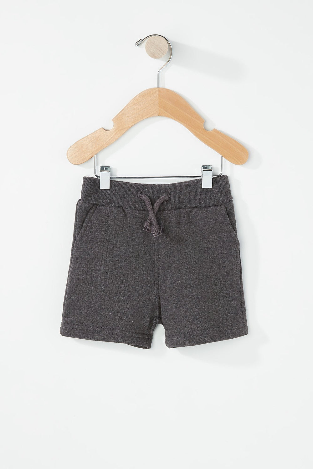 Kids Baby Boy Fleece Drawstring Short Heather Grey