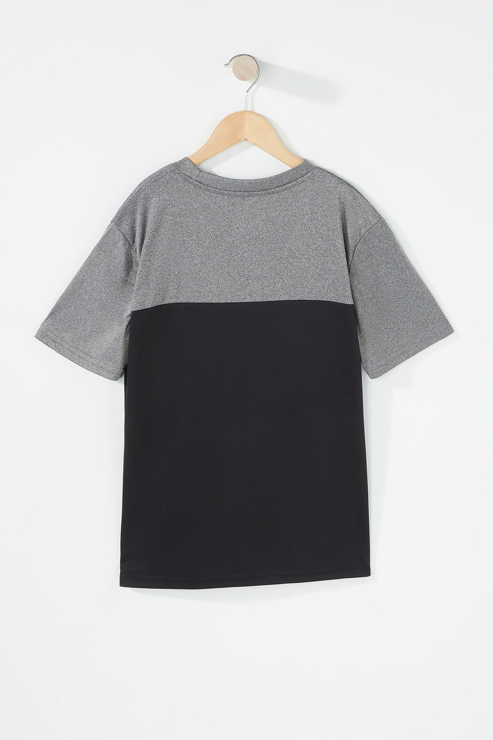 Kids Boys Athletic Colour Block T-Shirt Heather Grey