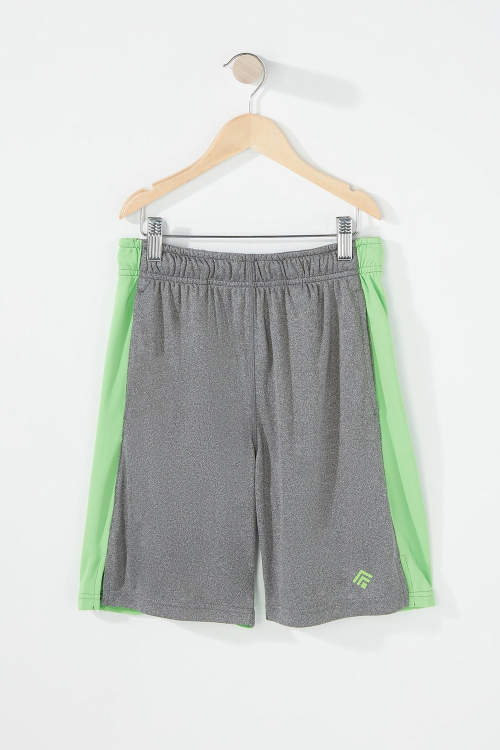 Kids Boys Colour Block Athletic Short Heather Grey