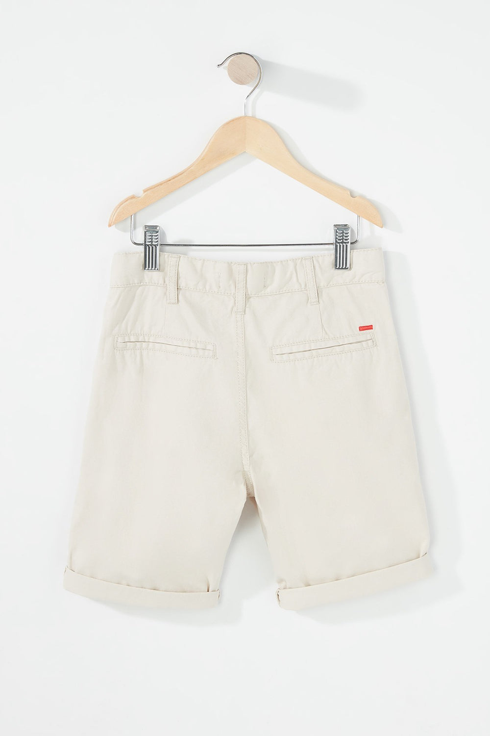 Kids Boys Roll-Up Chino Short Heather Grey