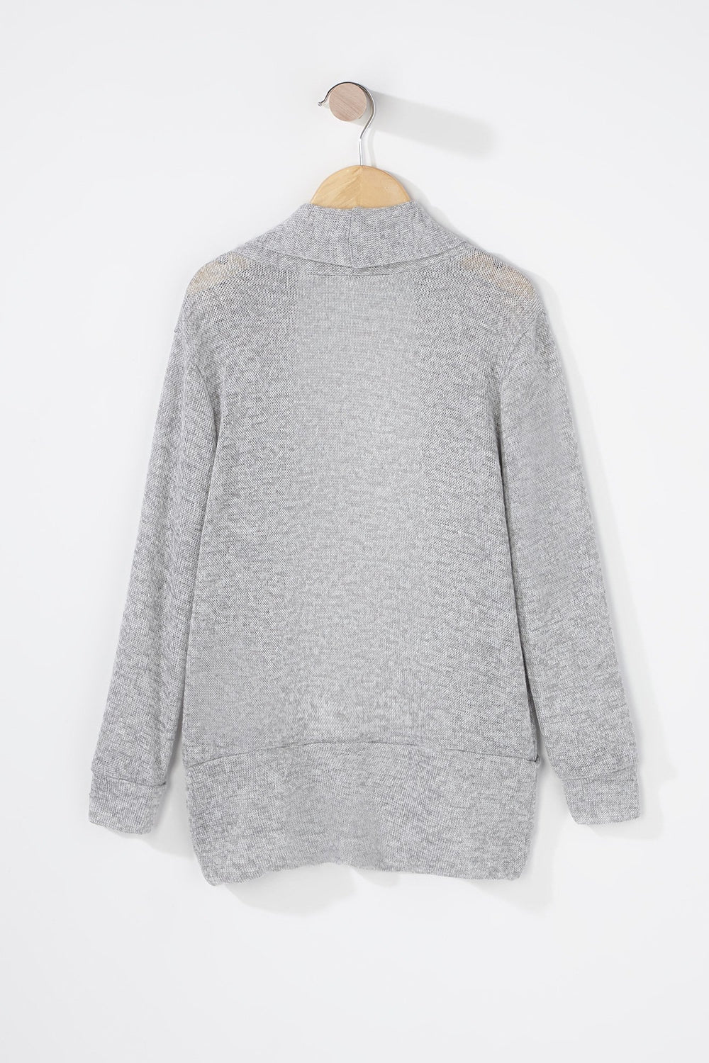 Kids Girls Basic Knit Open-Front Cardigan Heather Grey