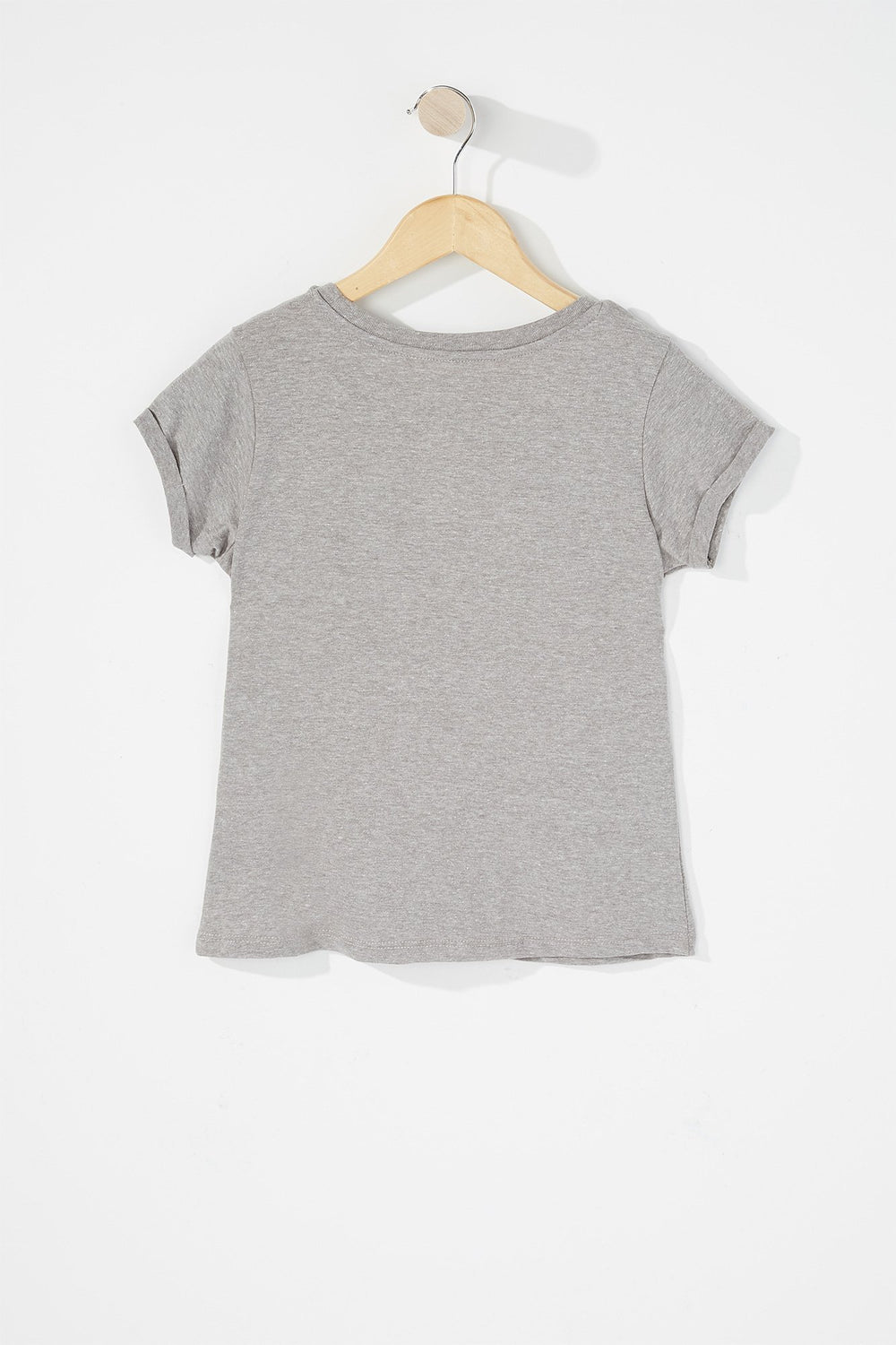 Kids Girls Flawless Box Logo Graphic T-Shirt Heather Grey