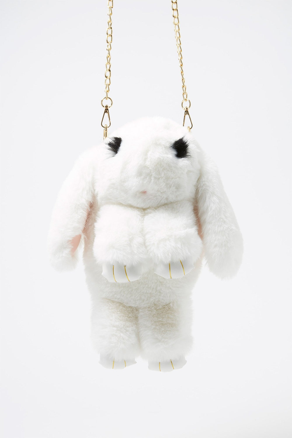 Women Sac à bandoulière Lapin en similifourrure Ivoire