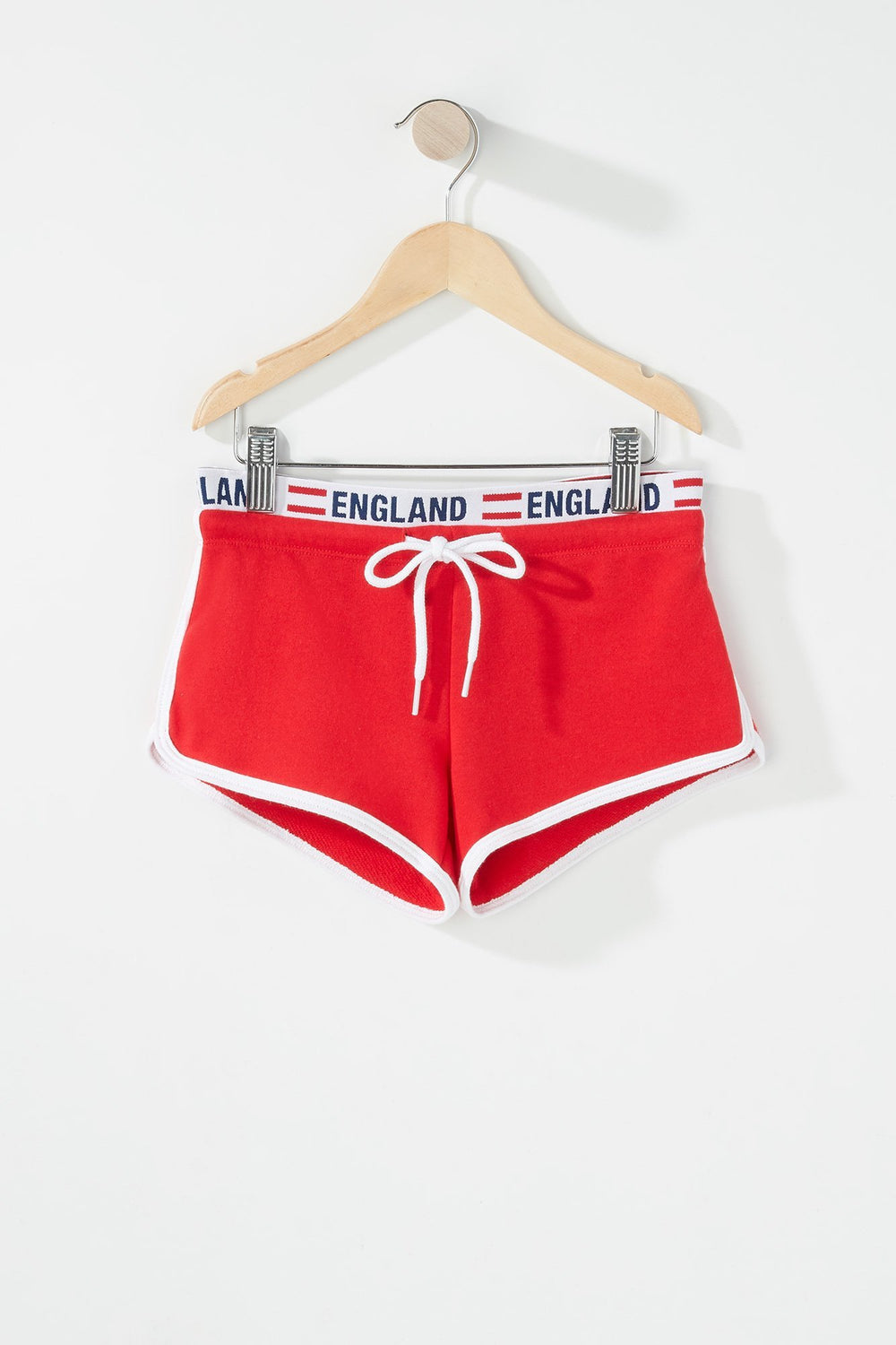 Kids Short en molleton avec bande à imprimé World Cup et taille coulissante pour fille Ivoire