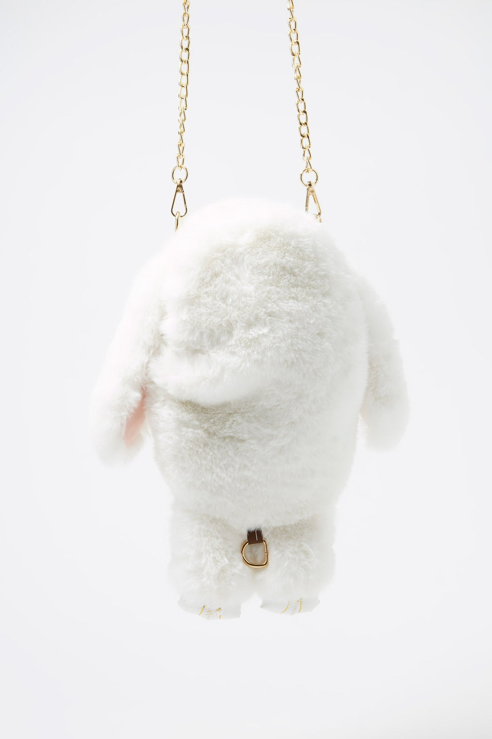 Women Faux-Fur Bunny Crossbody Bag Ivory