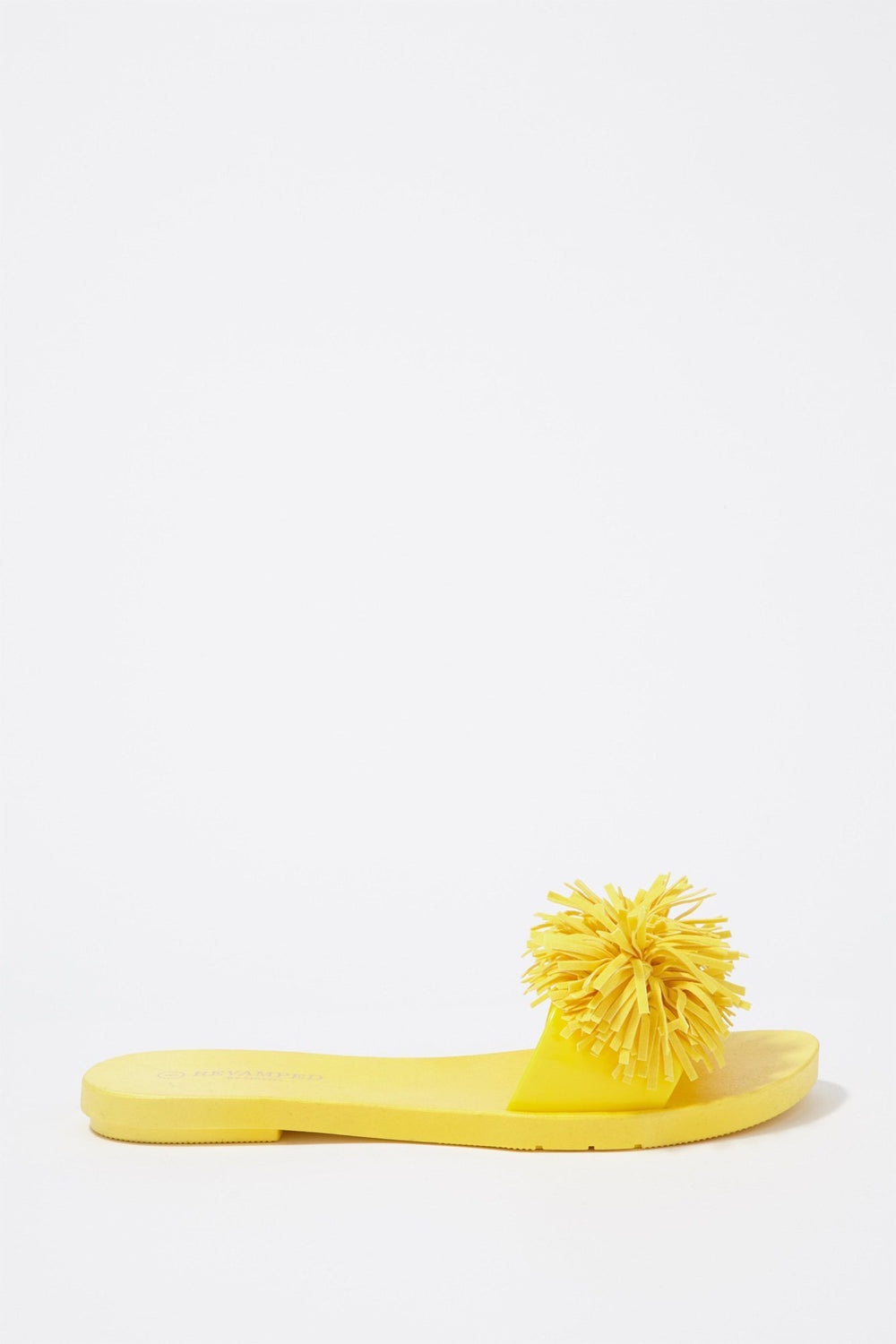 Women Mules avec franges Jaune