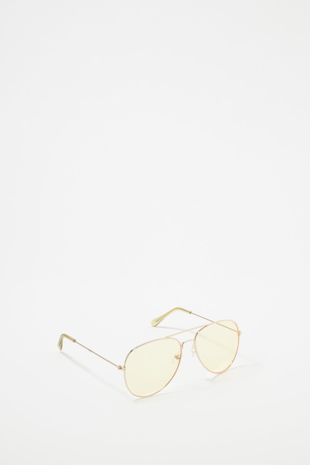 Women Lunette de soleil aviateur colorées Jaune