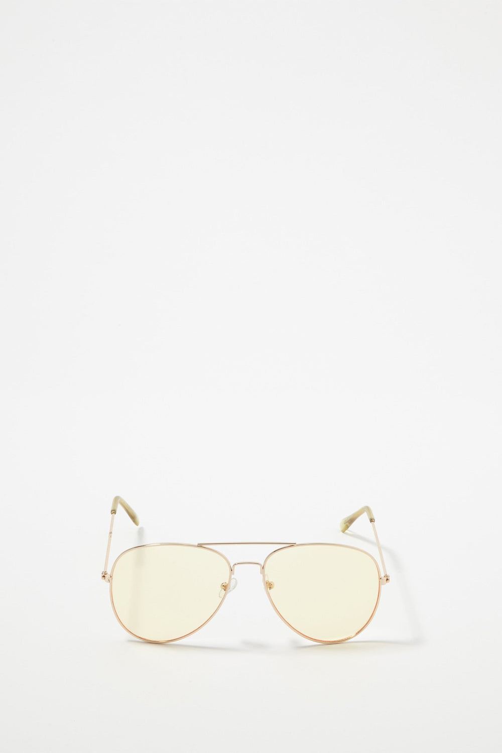 Women Lunette de soleil aviateur colorées Jaune