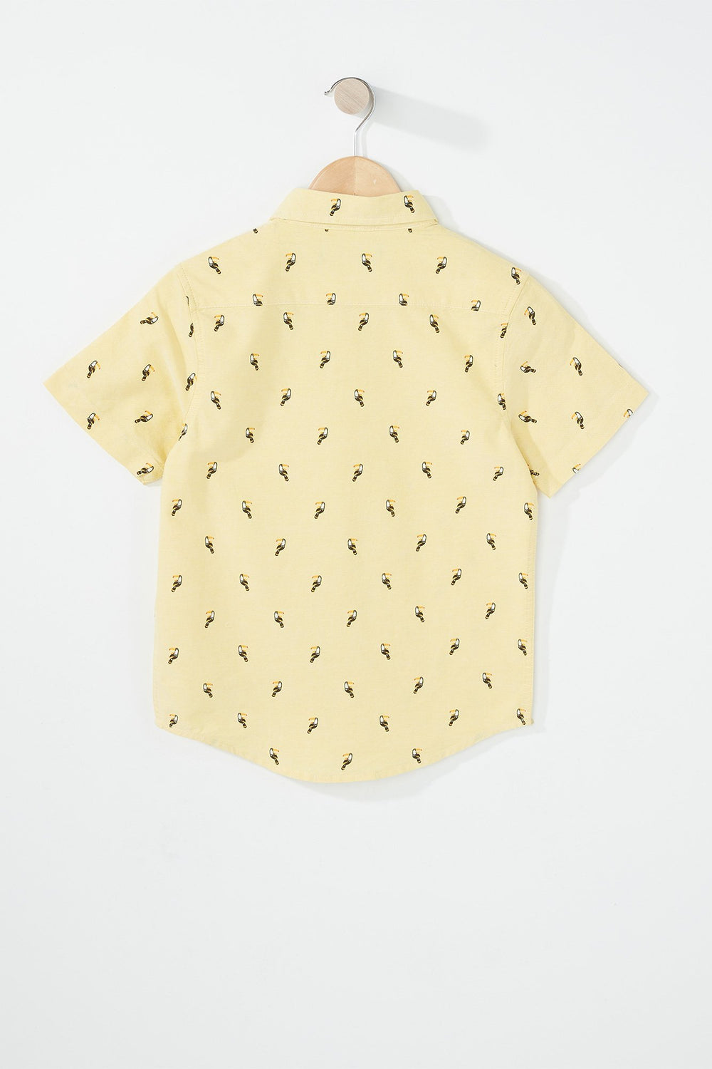 Kids Chemise boutonnée à manches courtes pour garçon Jaune