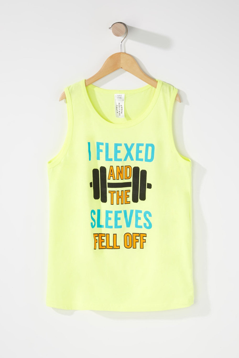 Kids Débardeur à imprimé Flexed & Sleeves Fell Off pour garçon Jaune