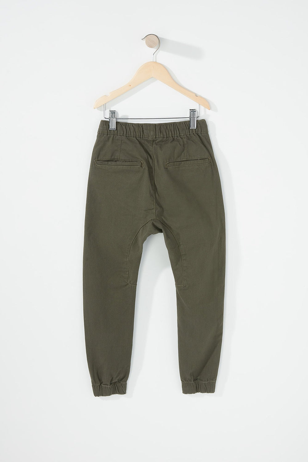 Kids Pantalon de jogging en coutil à taille coulissante pour garçon Kaki