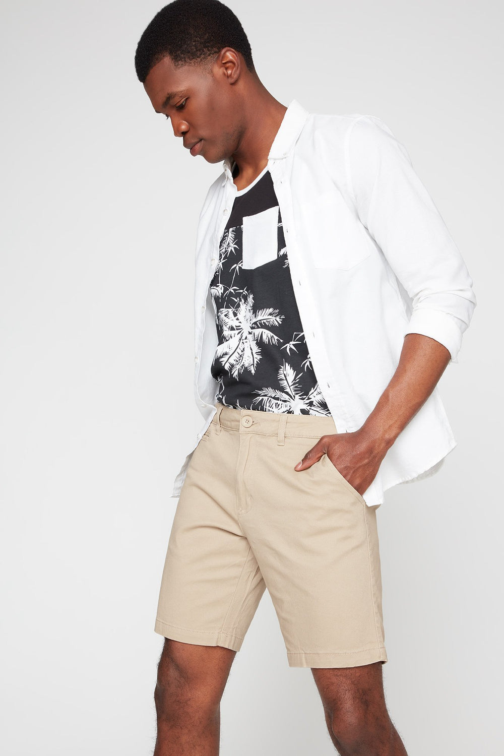 Men Basic Chino Short Khaki