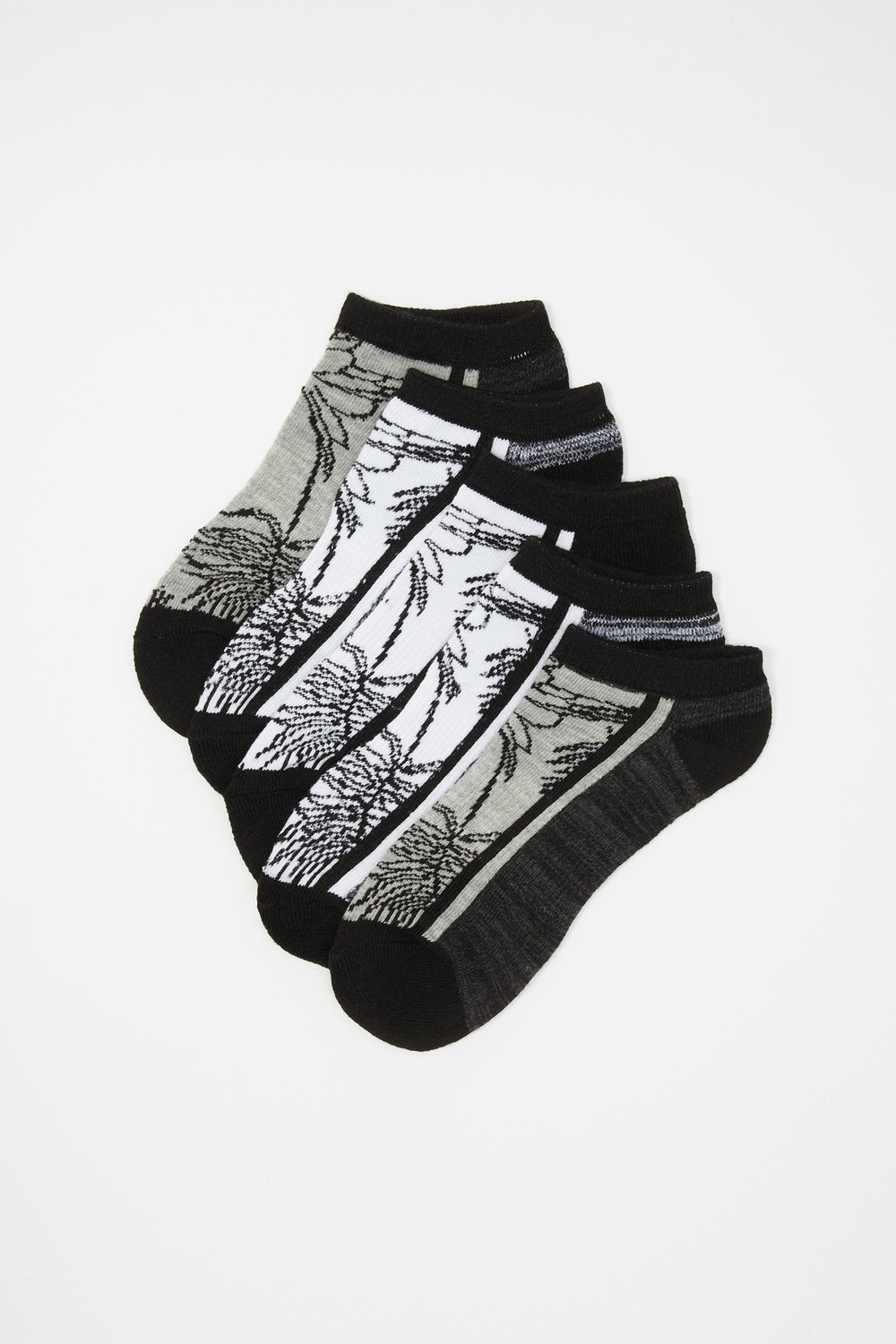 Women No Show Athletic Performance Ankle Socks (5 Pairs) Khaki