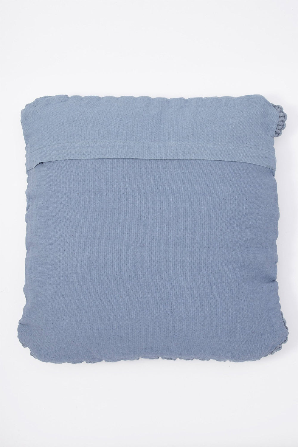 Women Blue Crochet Knit Decorative Pillow Light Blue