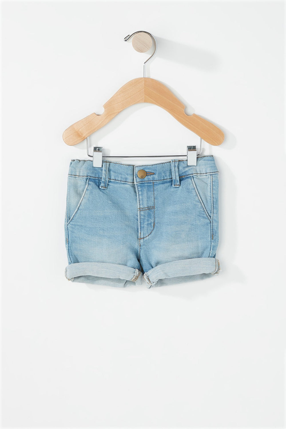 Kids Baby Boy Chino Roll-Up Denim Short Light Blue