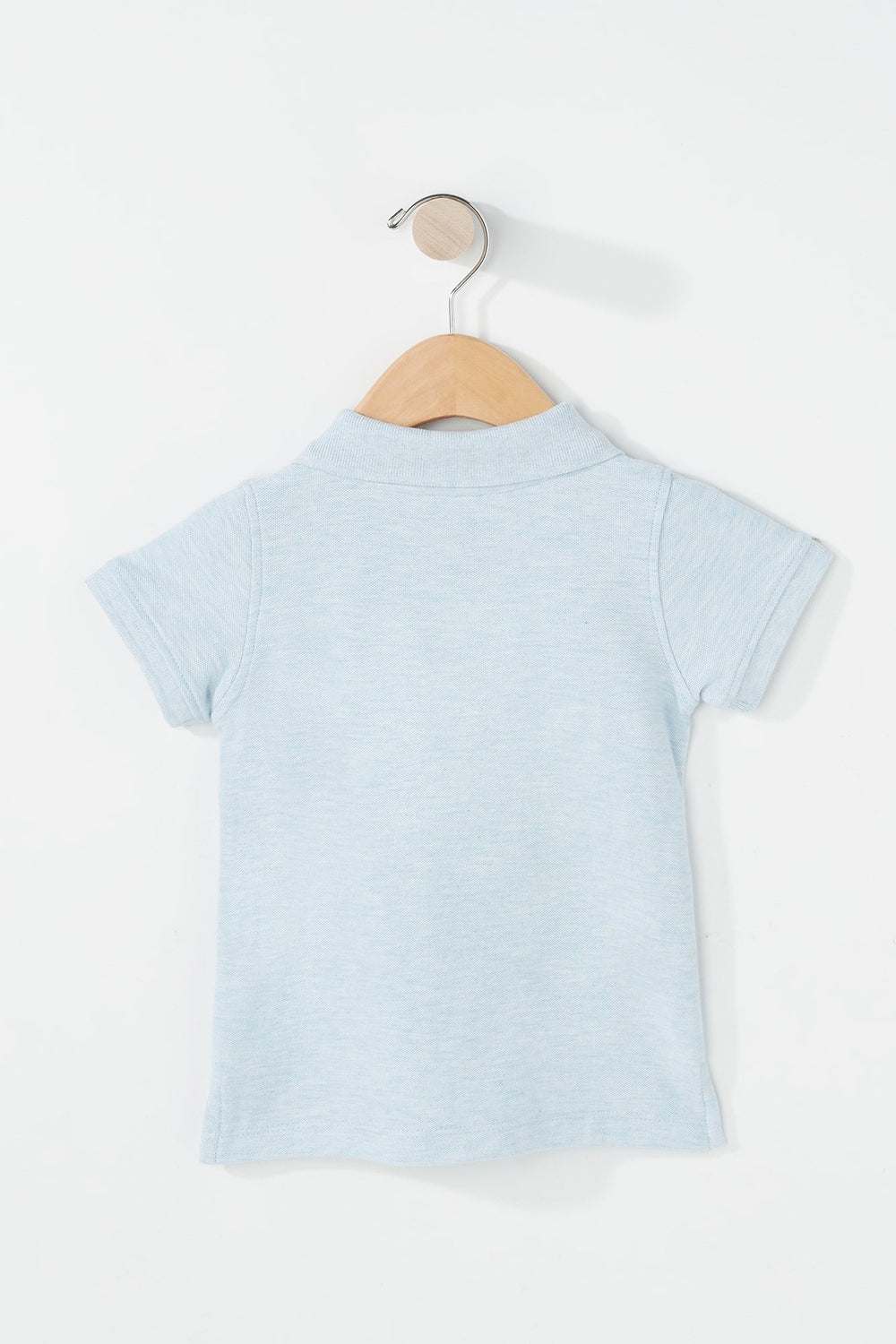 Kids Baby Boy Lightweight Collared Polo Shirt Light Blue