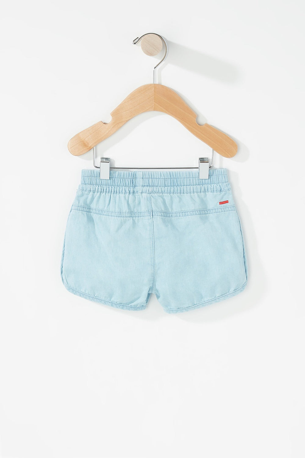 Kids Baby Girl Drawstring Denim Short Light Blue