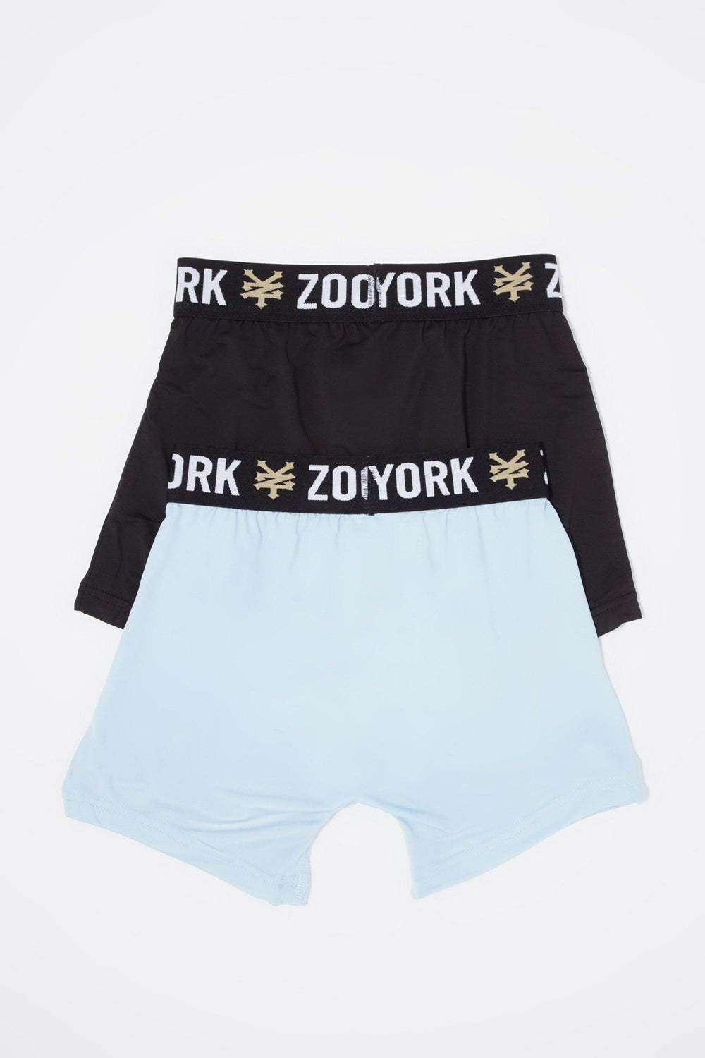 Kids Boys Zoo York Banded Black & Light Blue Boxer Briefs (2 Pairs) Light Blue