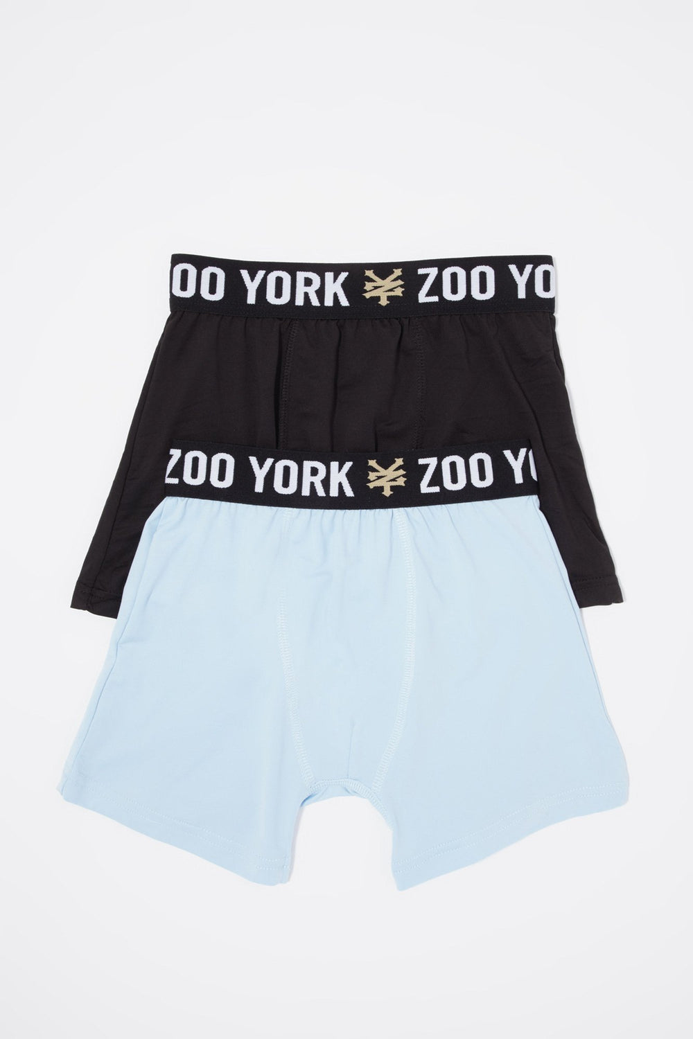 Kids Boys Zoo York Banded Black & Light Blue Boxer Briefs (2 Pairs) Light Blue