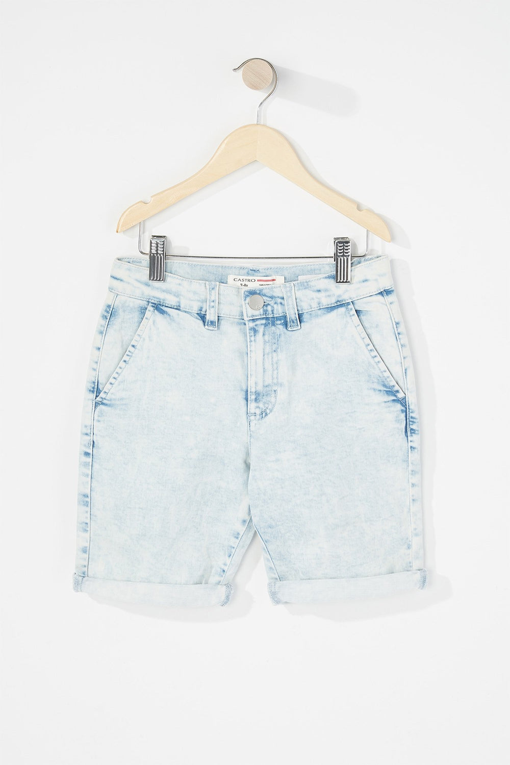 Kids Boys Chino Denim Short Light Denim Blue