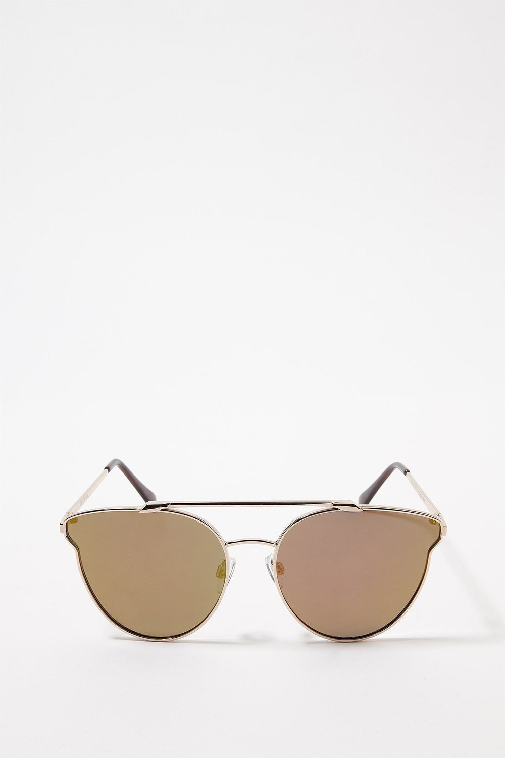 Women Round Clubmasters Cateye Sunglasses With Brow Bar Light Grey