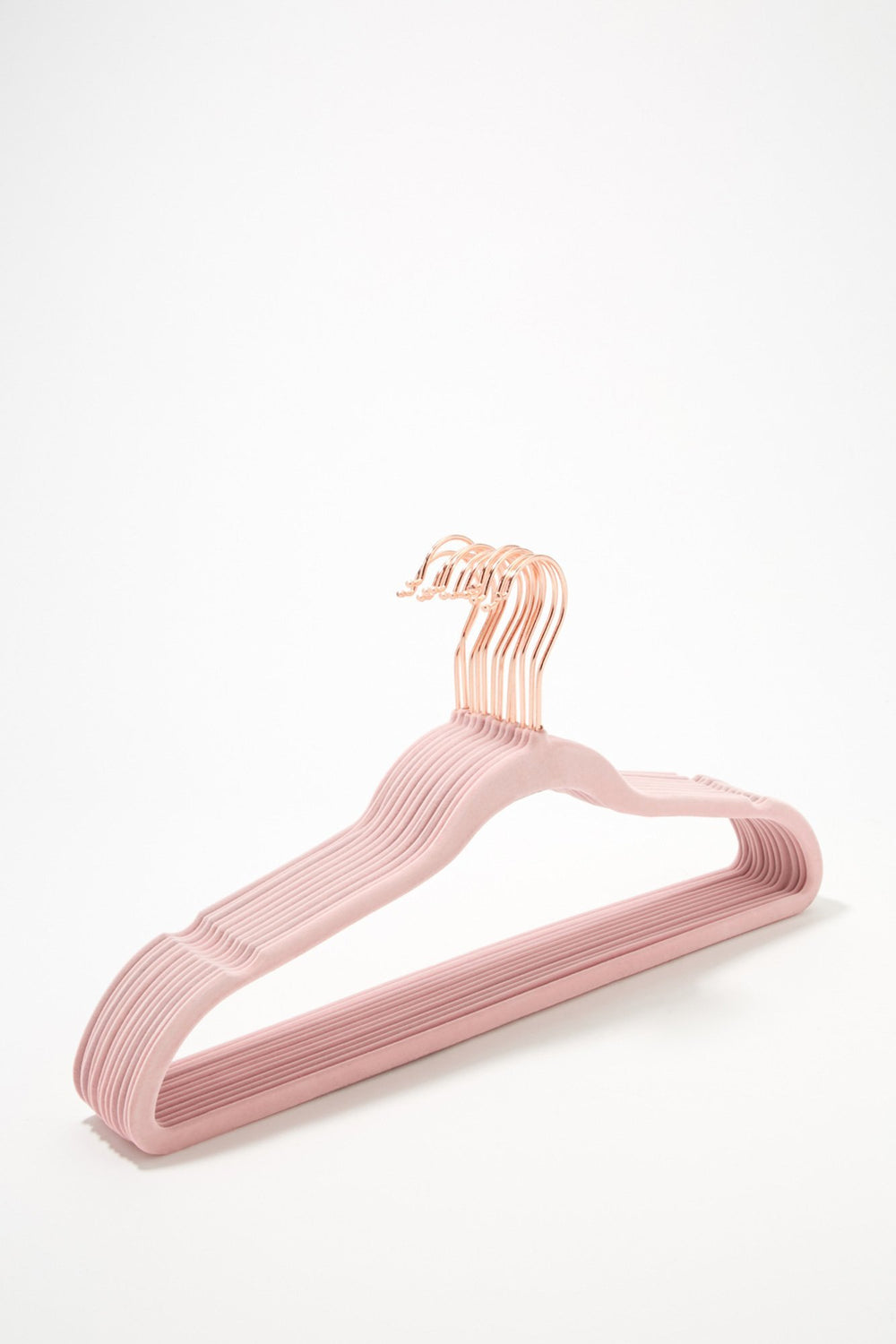 Women Non-Slip Velvet Hangers (12 PC) Light Pink