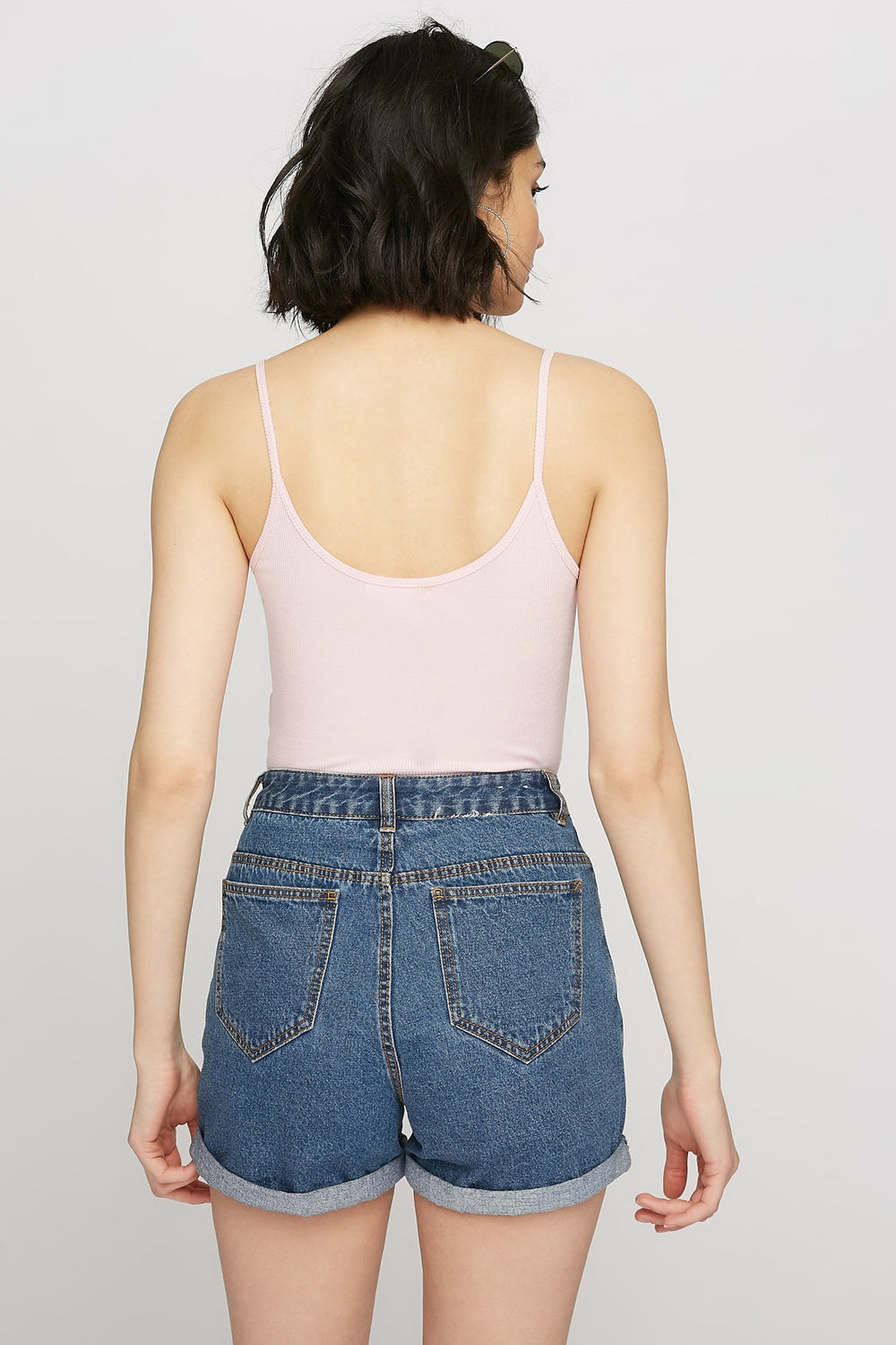 women Scoop Neck Basic Camisole Light Pink