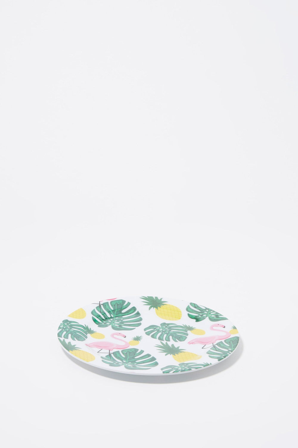 Women Tropical Melamine Plate Light Pink