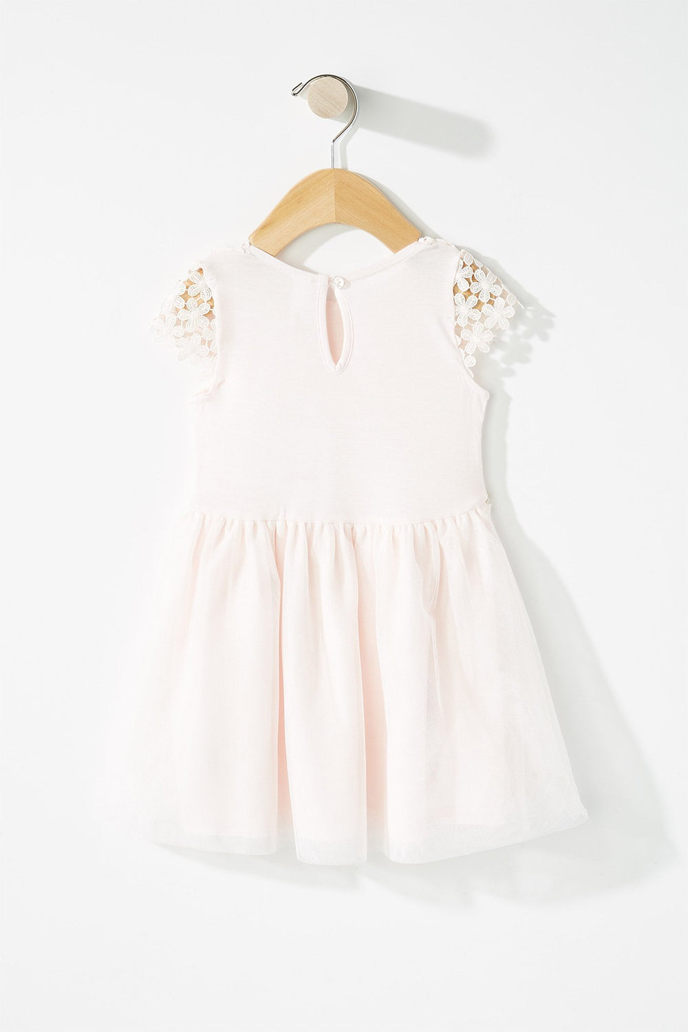 Kids Baby Girl Floral Lace Dress Light Pink