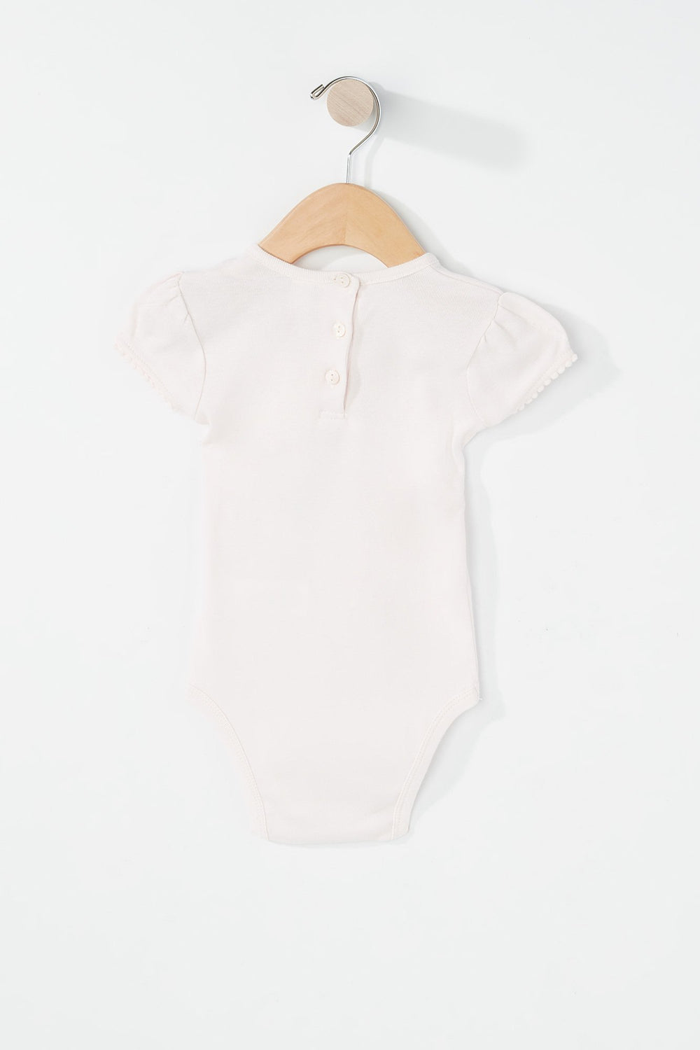 Kids Baby Girl Floral Pom Pom Tassel Onesie Light Pink